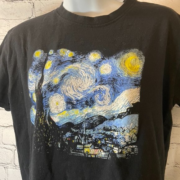 Starry Night T-shirt - size Small - Van Gogh - Brisco Brands - Picture 2 of 3